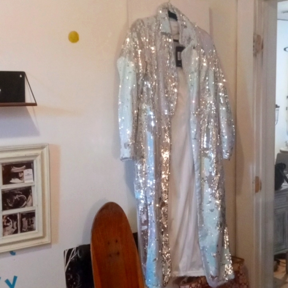 Full length sequin trench/blazer